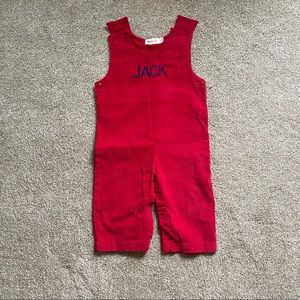 Red cord jumper baby Luigi